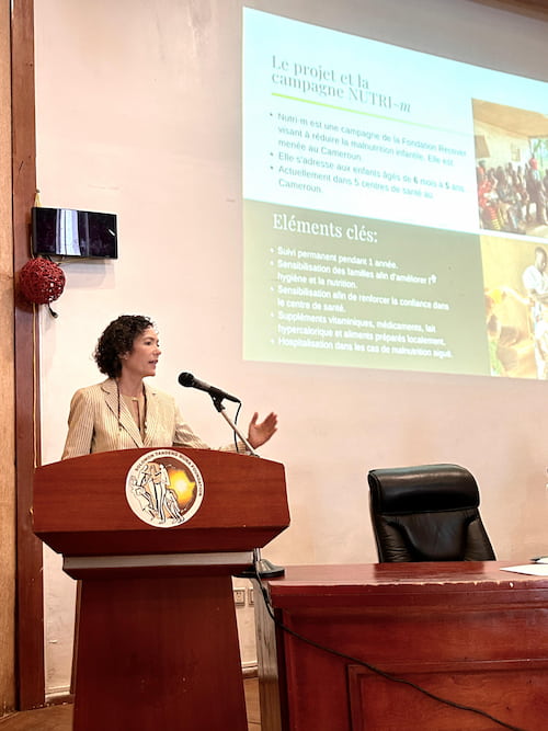 Intervención de la directora de FR en la conferencia sobre desnutrición celebrada en Camerún